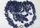 CGN836 20 inches stylish blue spot stone statement necklaces