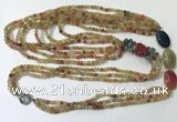 CGN851 30 inches trendy agate long beaded necklaces