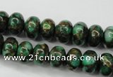 CGO121 15.5 inches 5*8mm rondelle gold green color stone beads