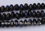 CGO181 15.5 inches 5*8mm rondelle gold blue color stone beads