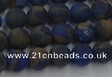 CGO261 15.5 inches 6mm round matte gold multi-color stone beads