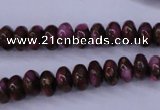 CGO71 15.5 inches 5*8mm rondelle gold red color stone beads