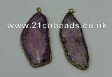 CGP142 30*55mm - 40*65mm freeform agate pendants wholesale