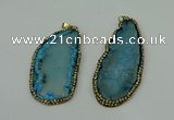 CGP144 30*55mm - 40*65mm freeform agate pendants wholesale