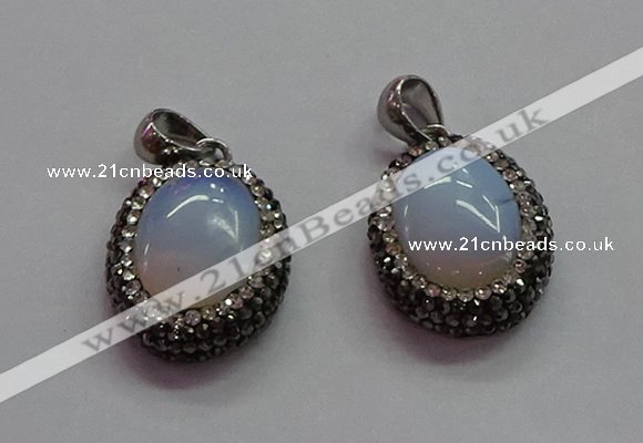 CGP1508 18*25mm oval opal pendants wholesale