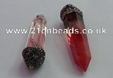 CGP1524 20*65mm - 25*80mm sticks cherry quartz gemstone pendants