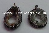 CGP1541 30*40mm - 40*50mm freeform druzy agate pendants