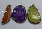 CGP1552 50*75mm - 58*100mm freeform agate pendants wholesale