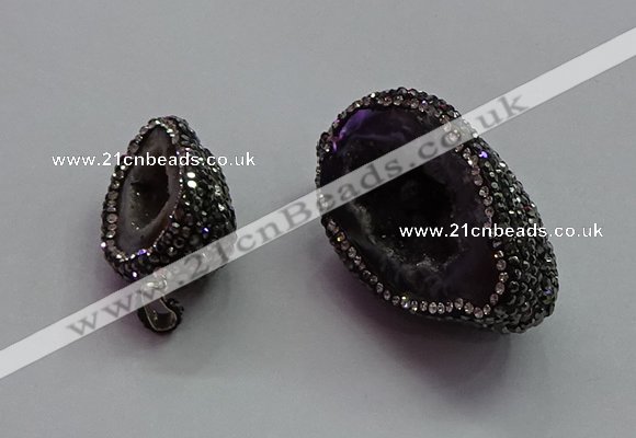 CGP1557 20*30mm - 30*45mm freeform druzy agate pendants