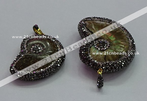 CGP1561 20*28mm - 25*35mm ammonite pendants wholesale