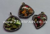 CGP1564 45*50mm freeform sea sediment jasper pendants