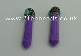 CGP170 10*55mm sticks turquoise gemstone pendants wholesale