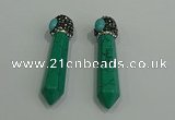 CGP173 10*55mm sticks turquoise gemstone pendants wholesale