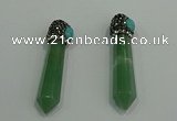 CGP188 10*55mm sticks green aventurine pendants wholesale