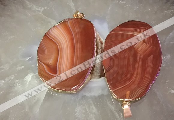 CGP2015 30*50mm - 50*80mm freeform agate slab pendants wholesale