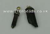 CGP205 6*30mm - 15*40mm sticks black tourmaline pendants