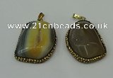 CGP223 30*40mm - 35*45mm freeform agate gemstone pendants