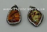 CGP276 28*40mm - 30*45mm freeform synthetic amber pendants