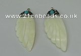 CGP293 28*70mm wing-shaped pearl shell pendants wholesale