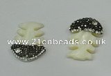 CGP299 22*30mm fishbone pearl shell pendants wholesale