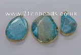 CGP3014 30*40mm - 45*55mm freeform agate gemstone pendants