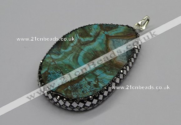 CGP3030 35*50mm - 40*65mm freeform ocean agate pendants