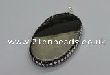 CGP3040 45*65mm - 45*70mm oval druzy agate pendants