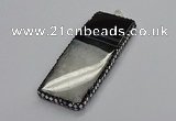 CGP3050 30*65mm - 35*75mm rectangle druzy agate pendants
