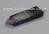 CGP3077 25*50mm - 30*65mm freeform druzy amethyst pendants