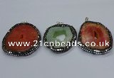 CGP3086 40*50mm - 50*65mm freeform druzy agate pendants