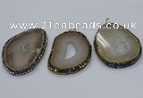 CGP3090 40*50mm - 50*60mm freeform druzy agate pendants