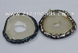 CGP3092 65*75mm - 75*85mm freeform druzy agate pendants