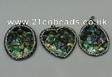 CGP311 35*45mm - 40*40mm abalone shell pendants wholesale