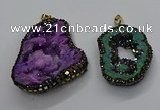 CGP3119 30*45mm - 40*55mm freeform druzy agate pendants