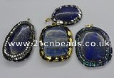 CGP3148 30*45mm - 45*65mm freeform lapis lazuli pendants