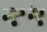 CGP316 25*35mm - 30*35mm cross pearl pendants wholesale