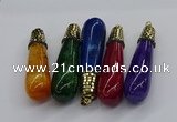 CGP3161 20*75mm - 20*80mm teardrop agate gemstone pendants