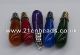 CGP3163 20*75mm - 20*80mm teardrop agate gemstone pendants