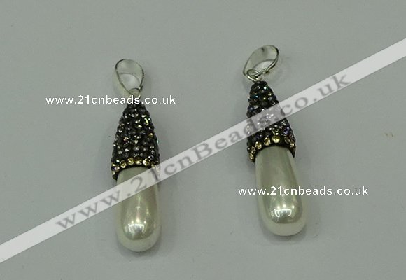 CGP318 8*30mm teardrop pearl shell pendants wholesale
