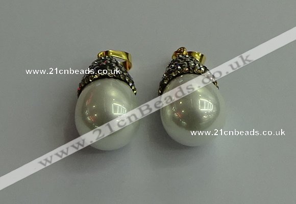 CGP320 15*25mm - 15*30mm teardrop pearl shell pendants wholesale