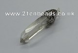 CGP3215 12*55mm - 15*45mm sticks white crystal pendants