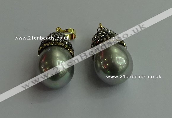 CGP325 15*25mm - 15*30mm teardrop pearl shell pendants wholesale