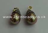 CGP326 15*25mm - 15*30mm teardrop pearl shell pendants wholesale
