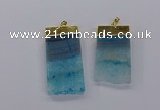 CGP3272 30*50mm - 30*65mm freeform druzy agate pendants