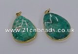 CGP3336 35*45mm - 35*50mm flat teardrop fossil coral pendants