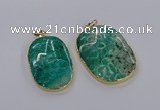 CGP3337 35*45mm - 35*50mm oval fossil coral pendants