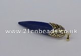 CGP3361 15*50mm - 16*65mm sticks lapis lazuli gemstone pendants