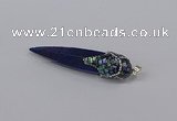 CGP3362 15*50mm - 16*65mm sticks lapis lazuli gemstone pendants