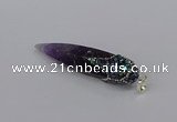 CGP3367 15*50mm - 16*65mm sticks amethyst gemstone pendants