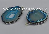 CGP3396 45*50mm - 45*60mm freeform druzy agate pendants